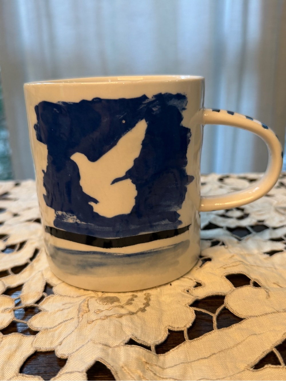 Blue Dove Ceramic Mug - Anthropologie